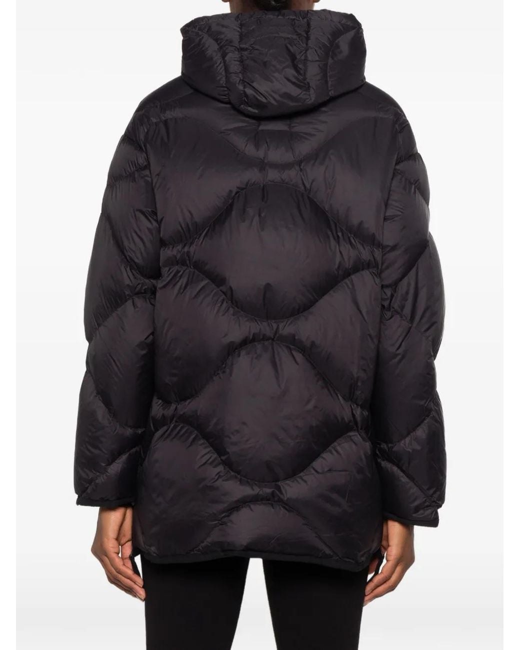 Taion Black Quilted Hooded Jacket