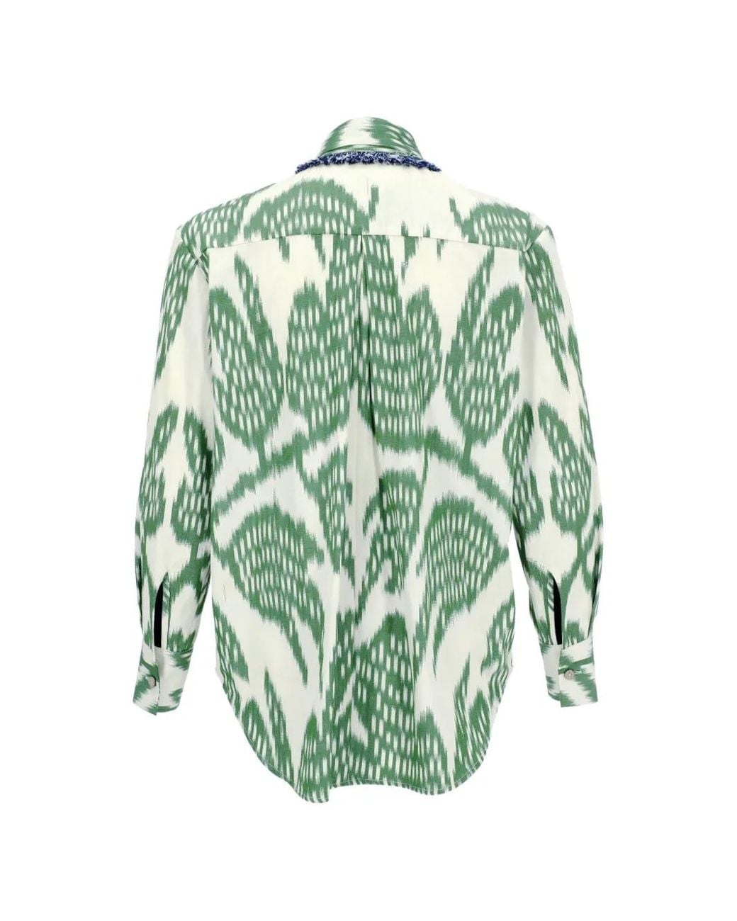 Punicana Green Chemise Imprimée À Col Frangé