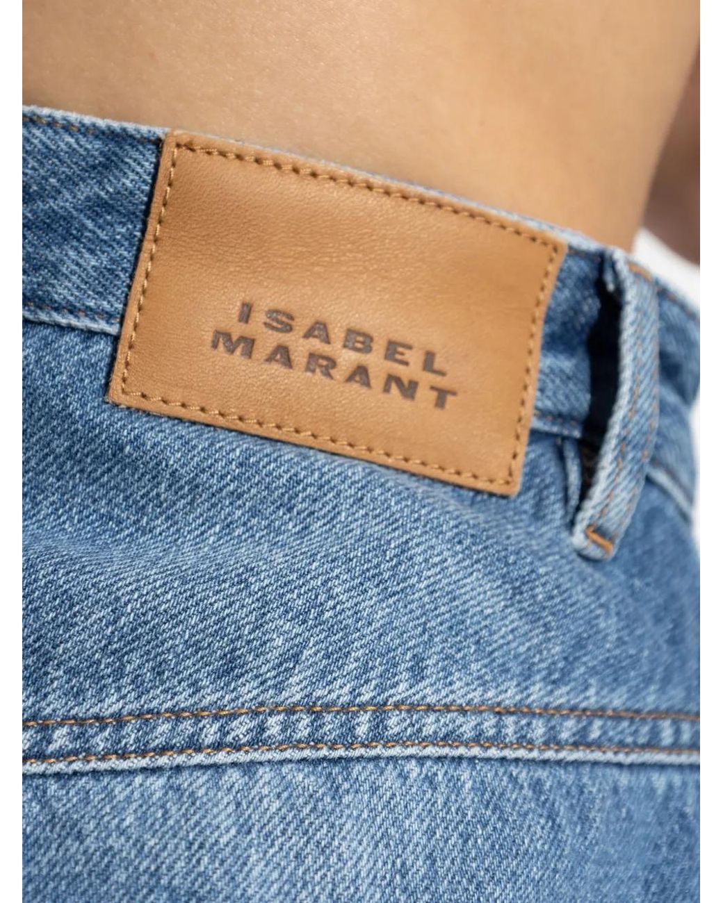 Isabel Marant Blue Button-Fastening Denim Shorts