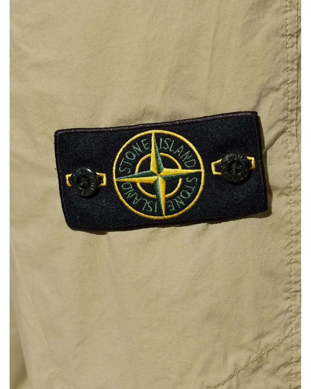 Stone Island Green Stone Compass-Patch Cargo Pants For for men