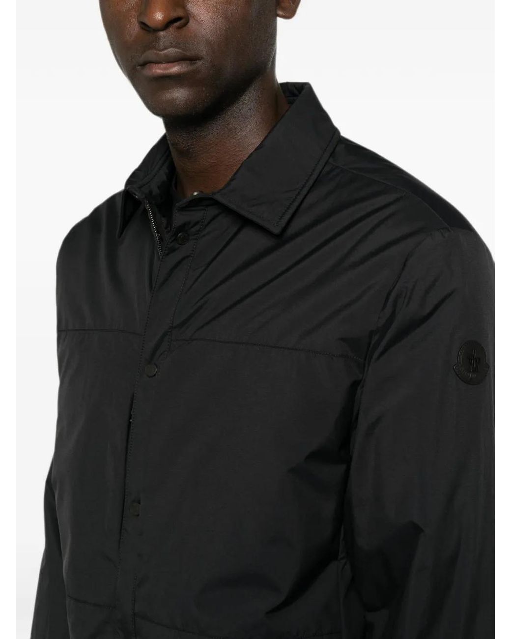 Moncler Black Revoline Down Shirt Jacket for men