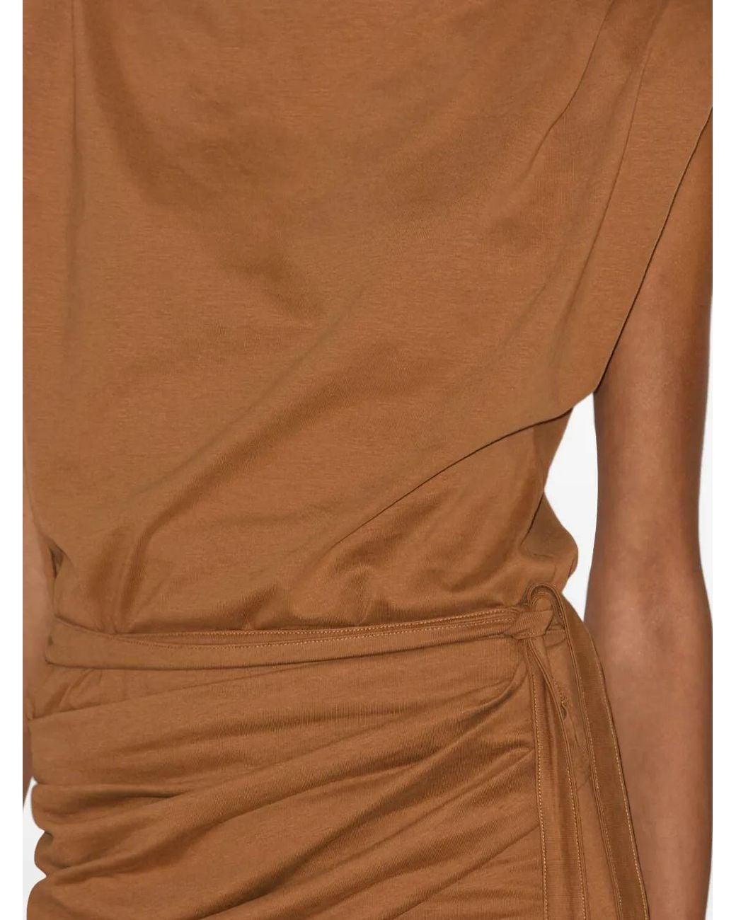 Isabel Marant Brown Marielle Draped Jersey Dress
