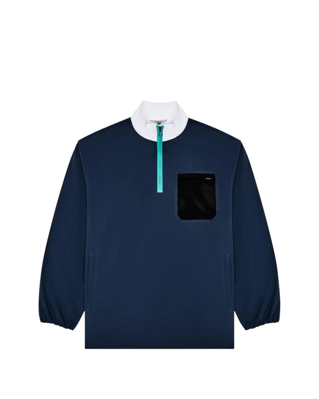Malbon Golf Blue Cascade Quarter-Zip Windshirt for men