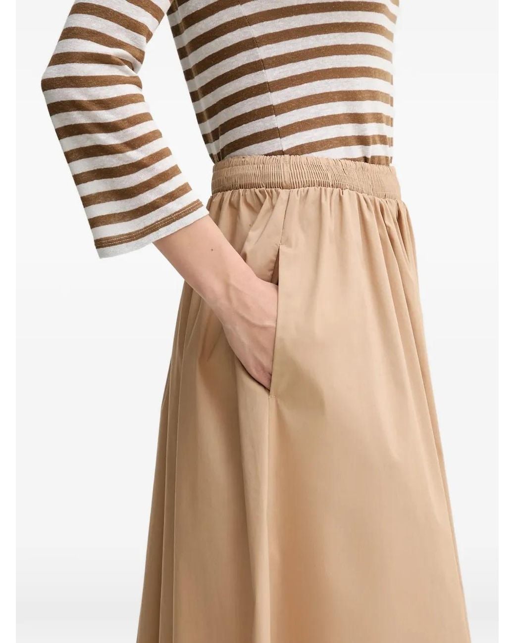 Ouí Natural Elasticated Maxi Skirt