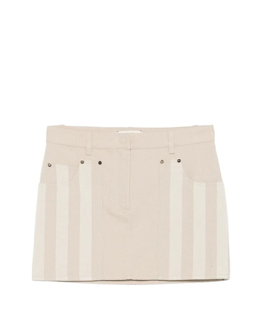 Fendi Natural Jeans Skirt