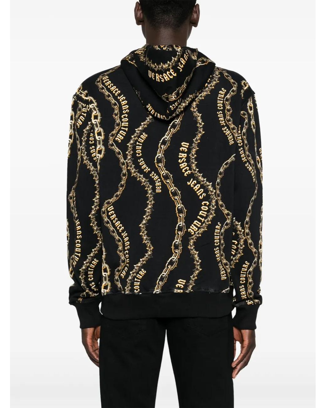 Versace Jeans Couture Black Chain Couture Hoodie for men