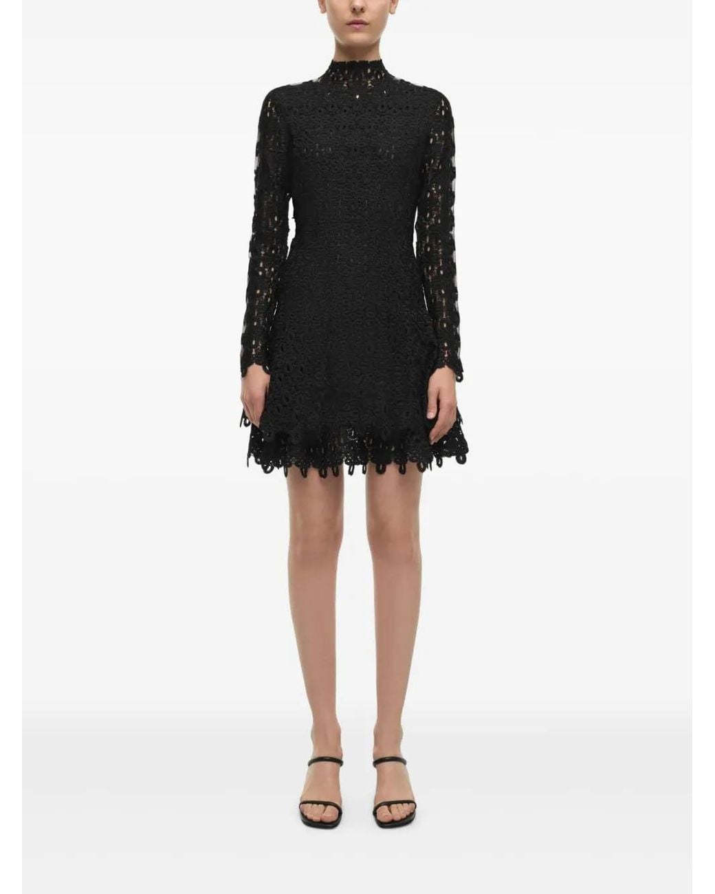 Jonathan Simkhai Black Lace-Detail Mini Dress