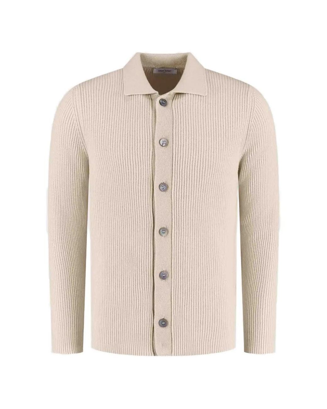 Gran Sasso Natural Ribbed-Knit Cardigan for men