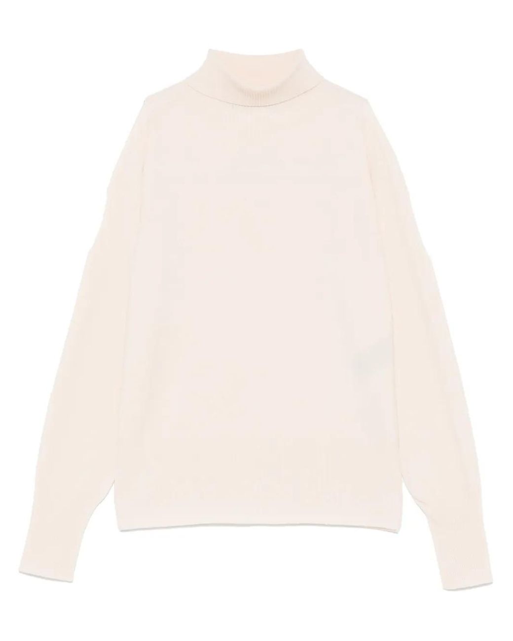 D.exterior White Cut-Out Sleeves Sweater