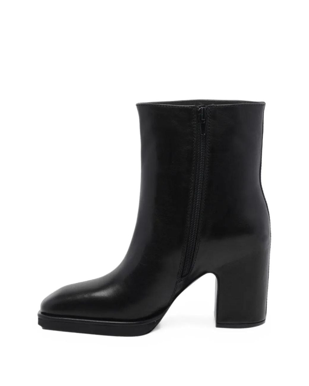 Paloma Barceló Black Arya Squared-Toe Platform Ankle Boots