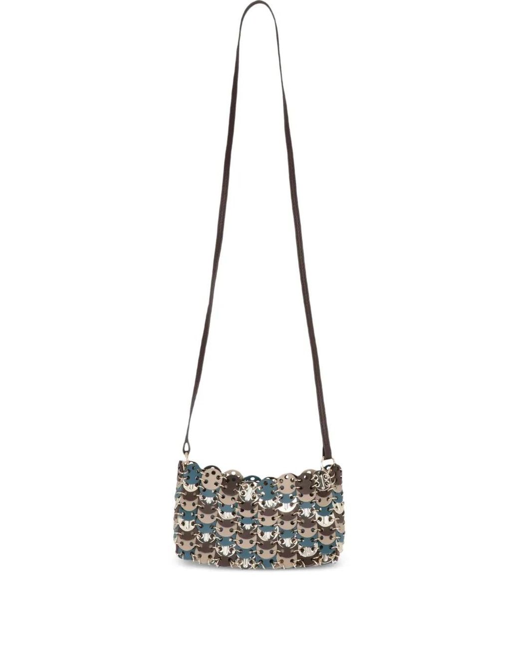 Rabanne White Disc-Detailing Cross Bag