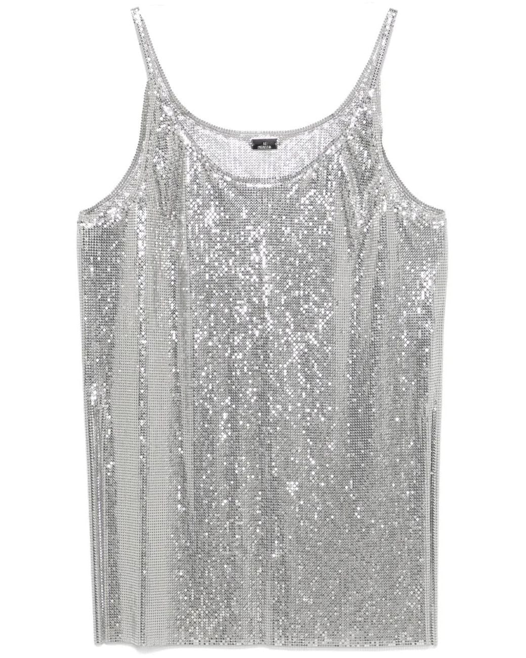 Rabanne Mesh Tanktop in het Gray