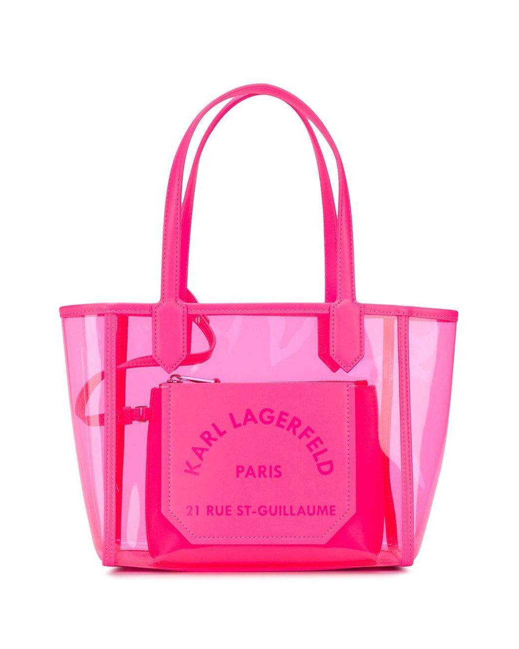 Petit sac cabas K/Journey à design transparent Karl Lagerfeld en coloris  Rose | Lyst