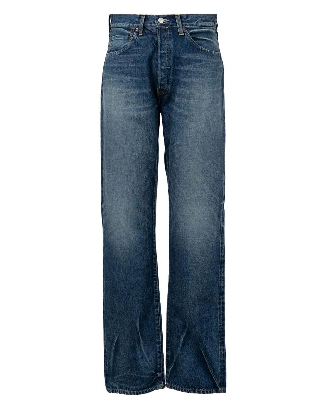 Maison Mihara Yasuhiro Blue Button Jeans for men