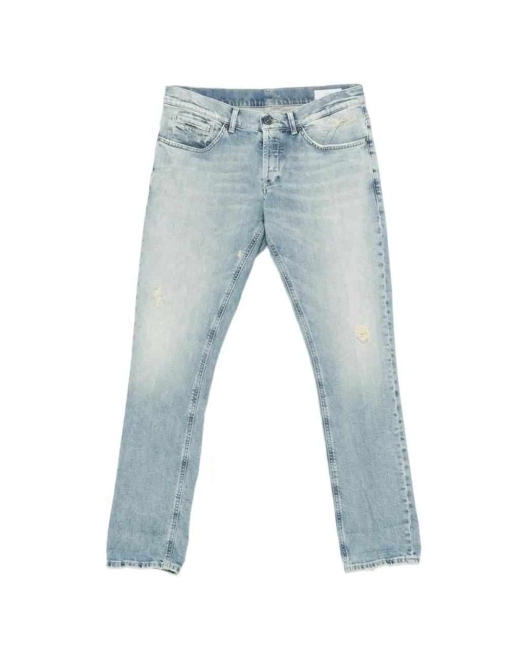 Dondup Blue Button Trousers for men