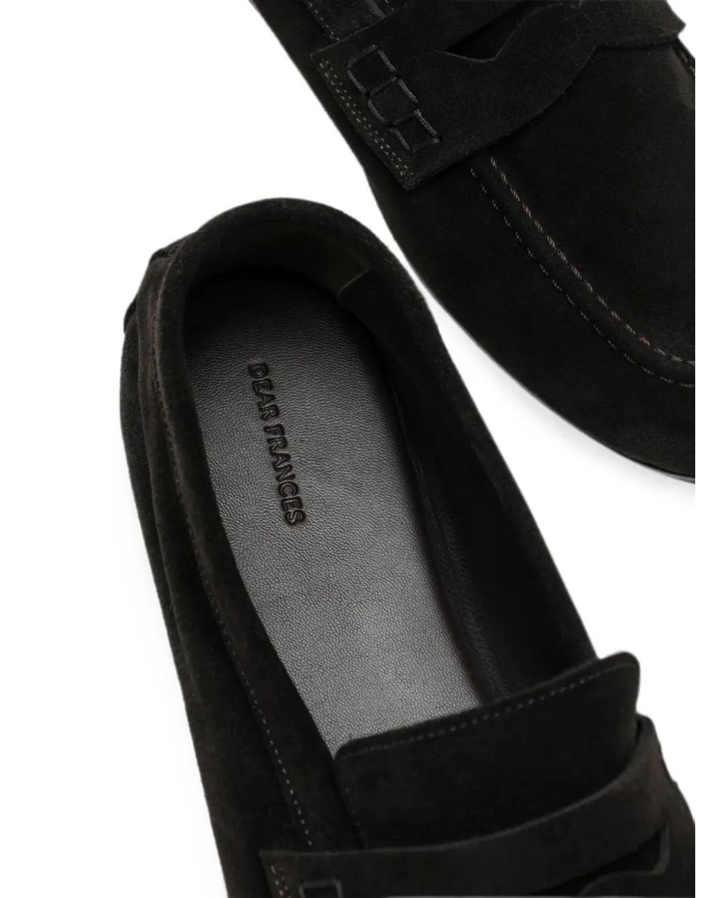 Dear Frances Black Balla Suede Loafers