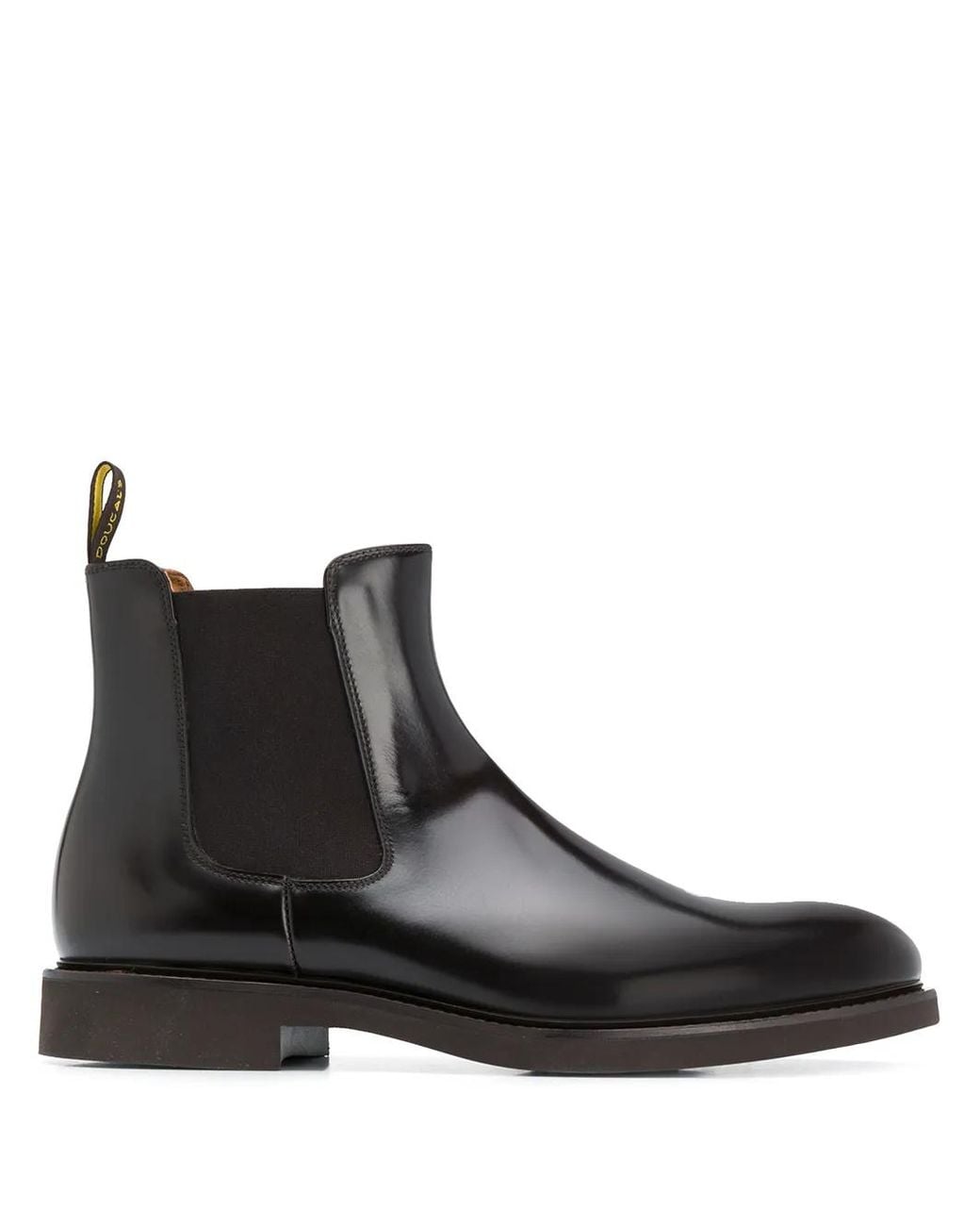 Doucal's Black Almond-Toe Chelsea Boots for men