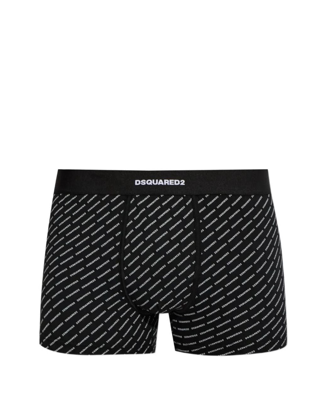DSquared² Black Short De Bain À Logo Imprimé for men