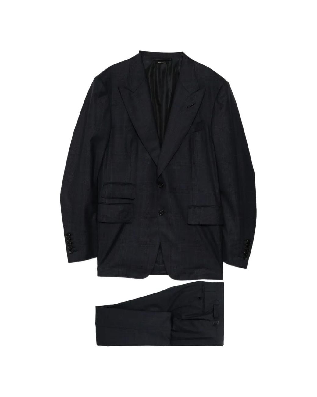 Tom Ford Blue Peaked Lapel Suit for men