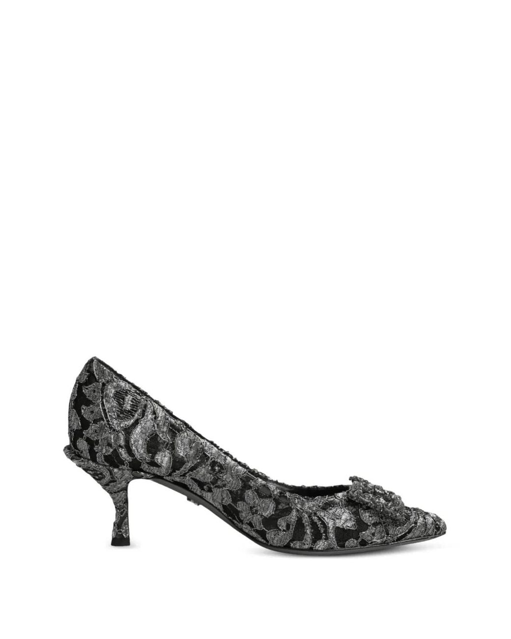 Dolce & Gabbana Metallic Escarpins Amore À Ornements