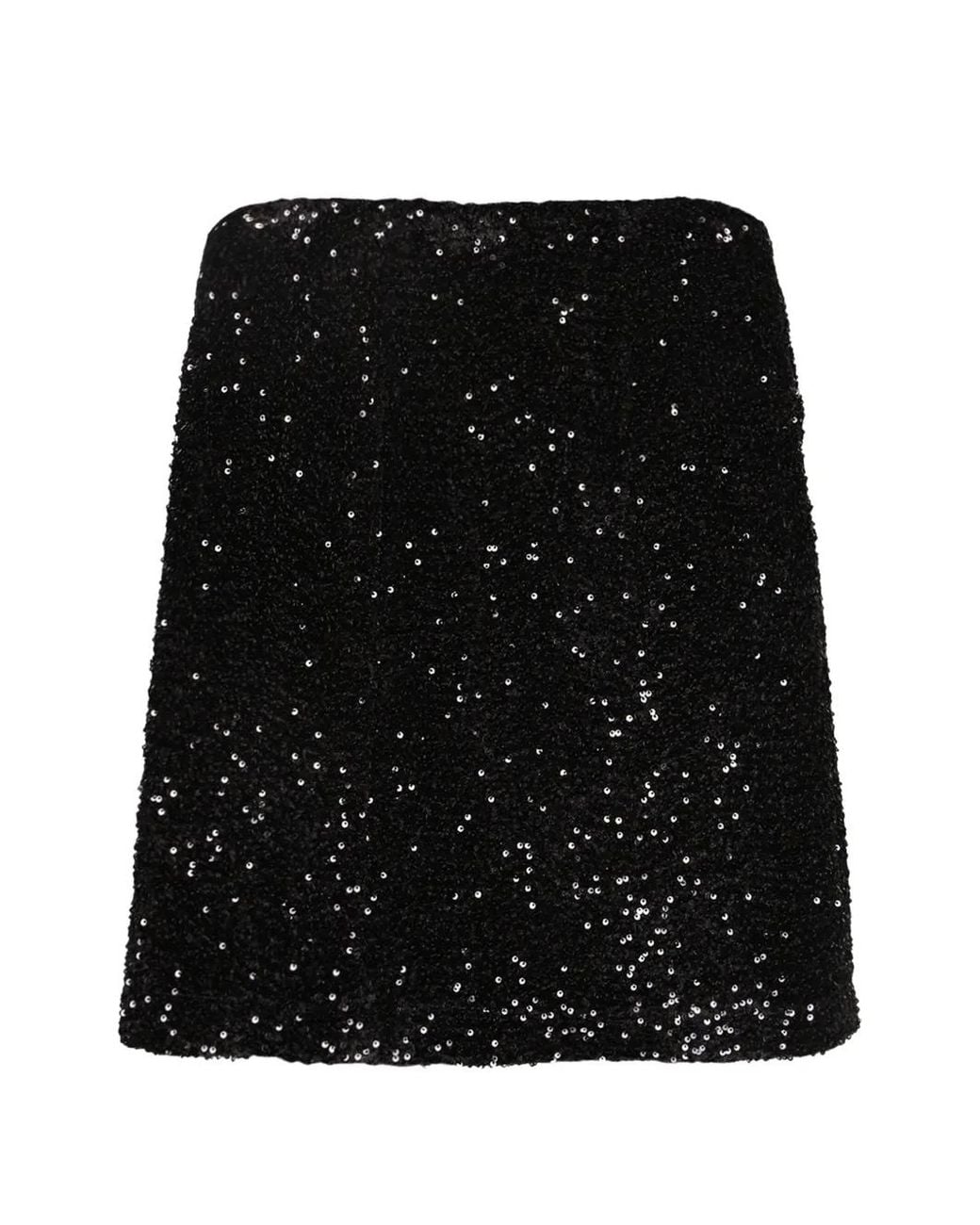 Blanca Vita Black Sequin-Embellished A-Line Skirt