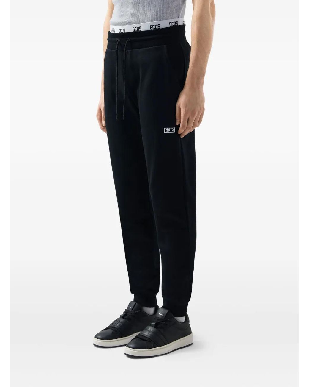Gcds Black Drawstring-Waist Pants for men