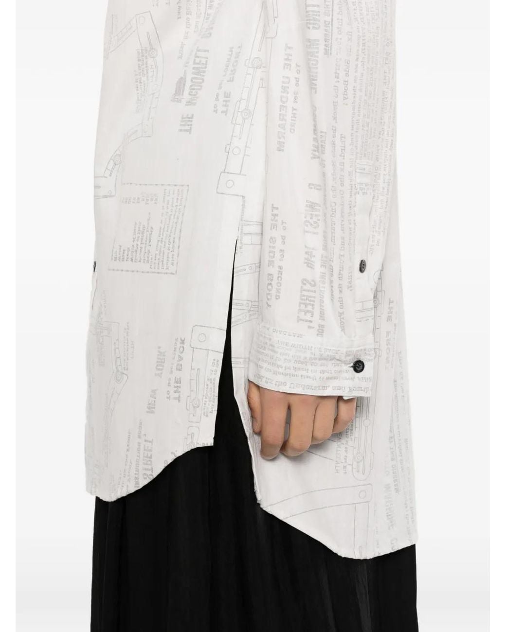 Nude:mm White All-Over Graphic-Print Shirt for men