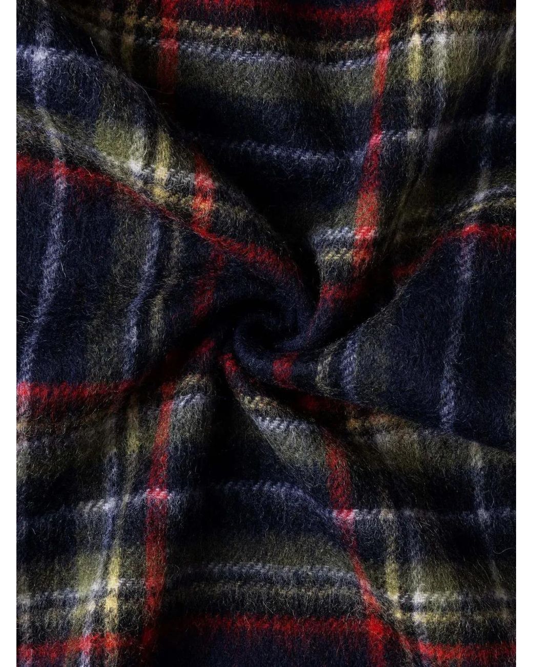 Hackett Blue Plaid Logo-Embroidered Scarf for men