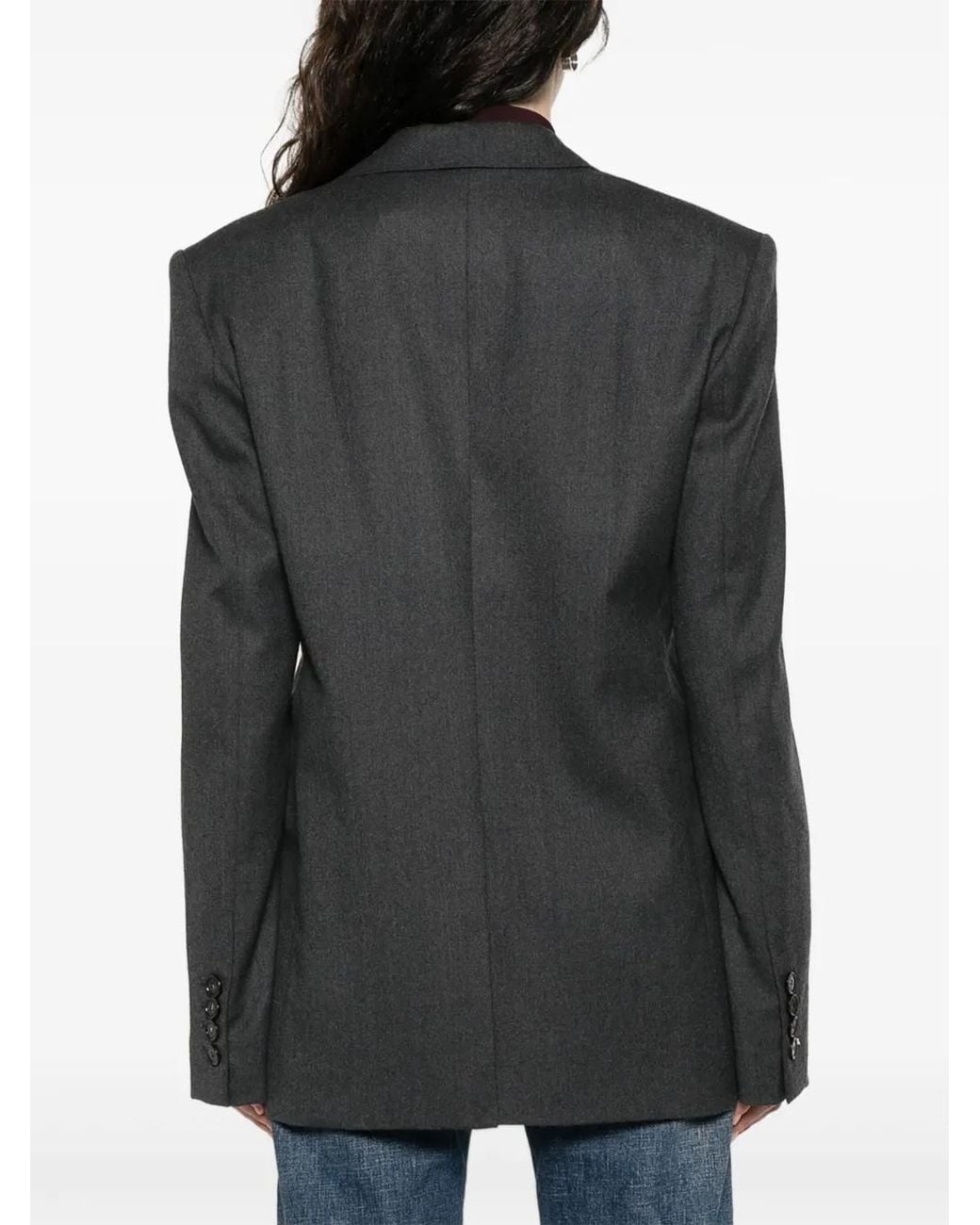 Stella McCartney Gray Single-Breasted Blazer