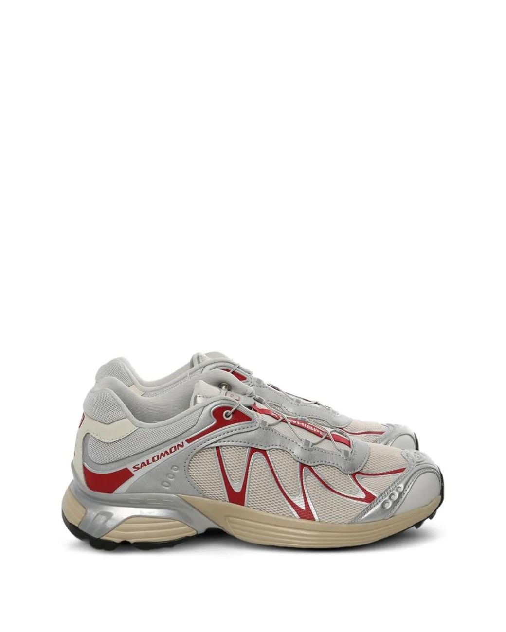 Salomon Gray Xt-Whisper Metallic-Effect Sneakers