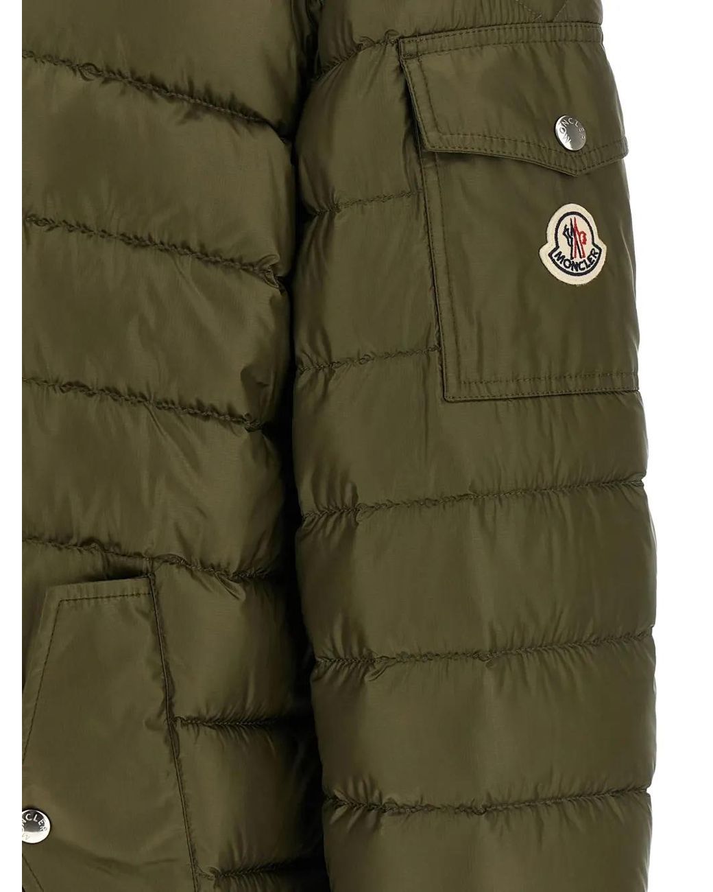 Moncler Green Manteau Oahu À Capuche Ajustable for men
