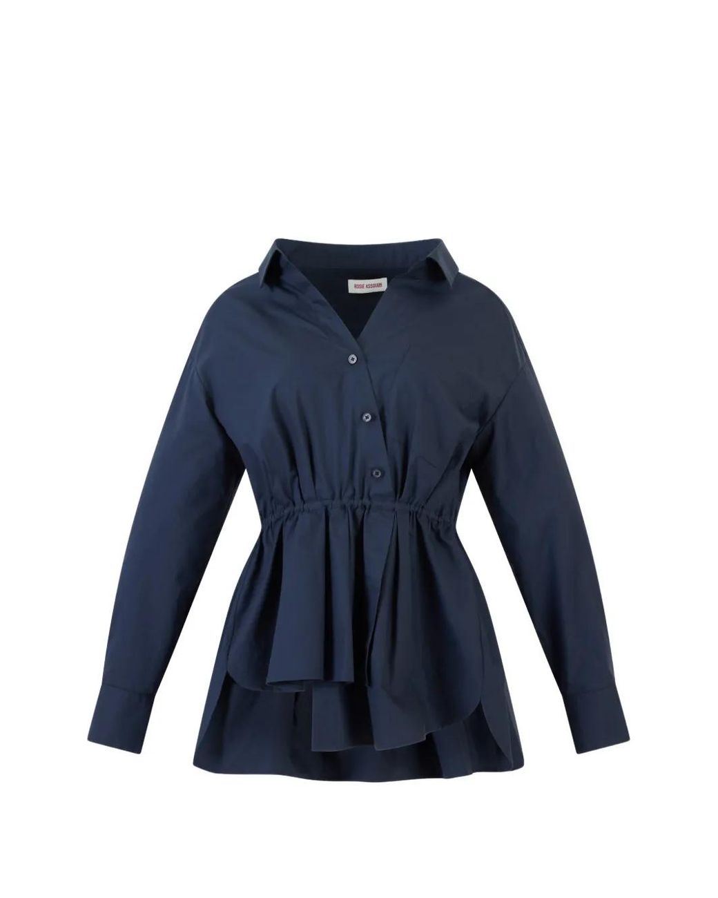 Rosie Assoulin Blue Chemise À Col Et Design Plissé