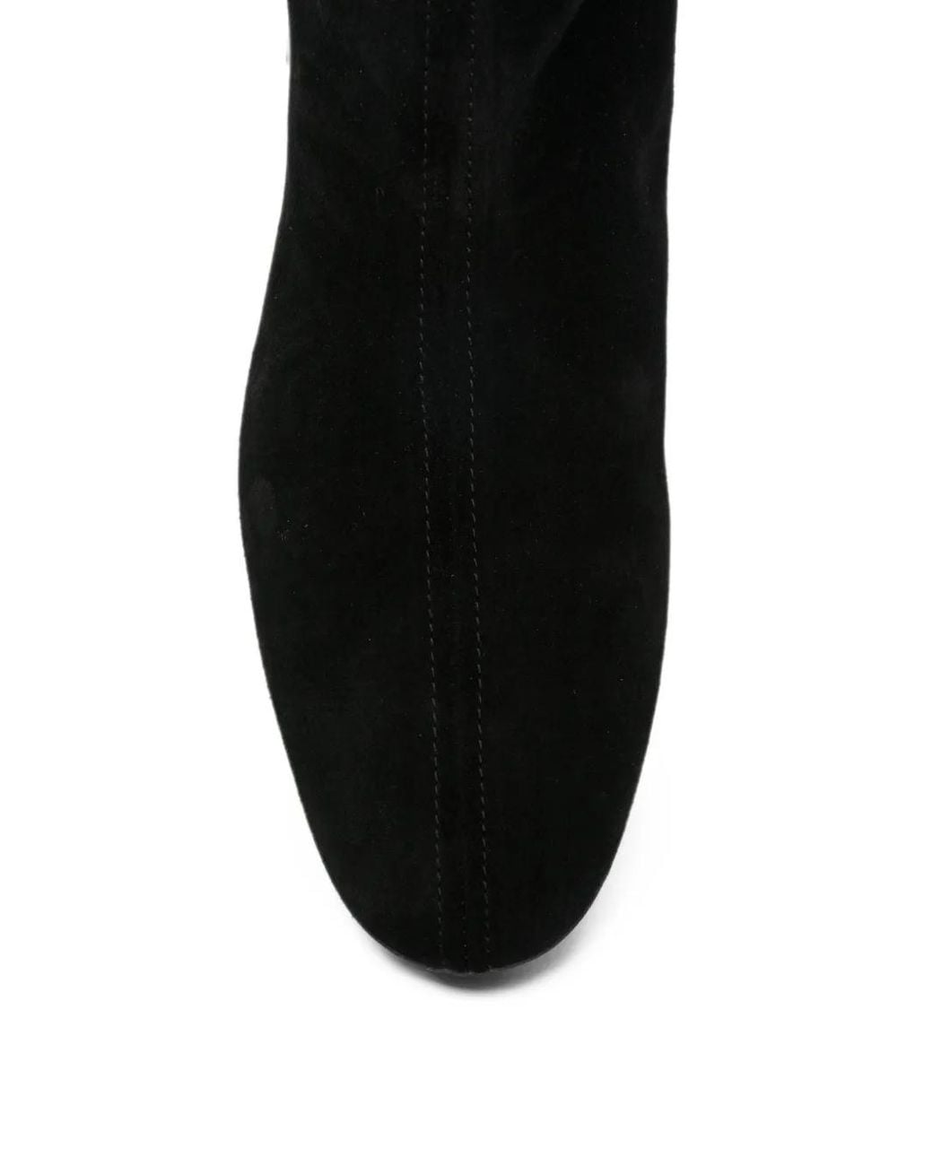 Totême Black Suede Rear-Zip Ankle Boots