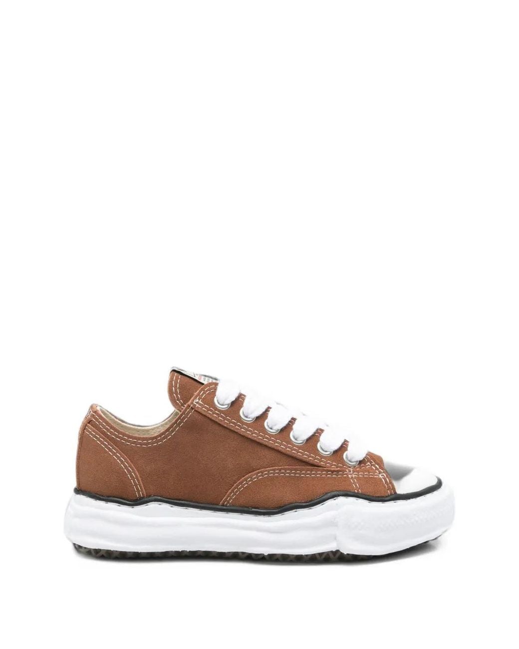 Maison Mihara Yasuhiro Brown Hank Og Warped-Sole Low-Top Sneakers