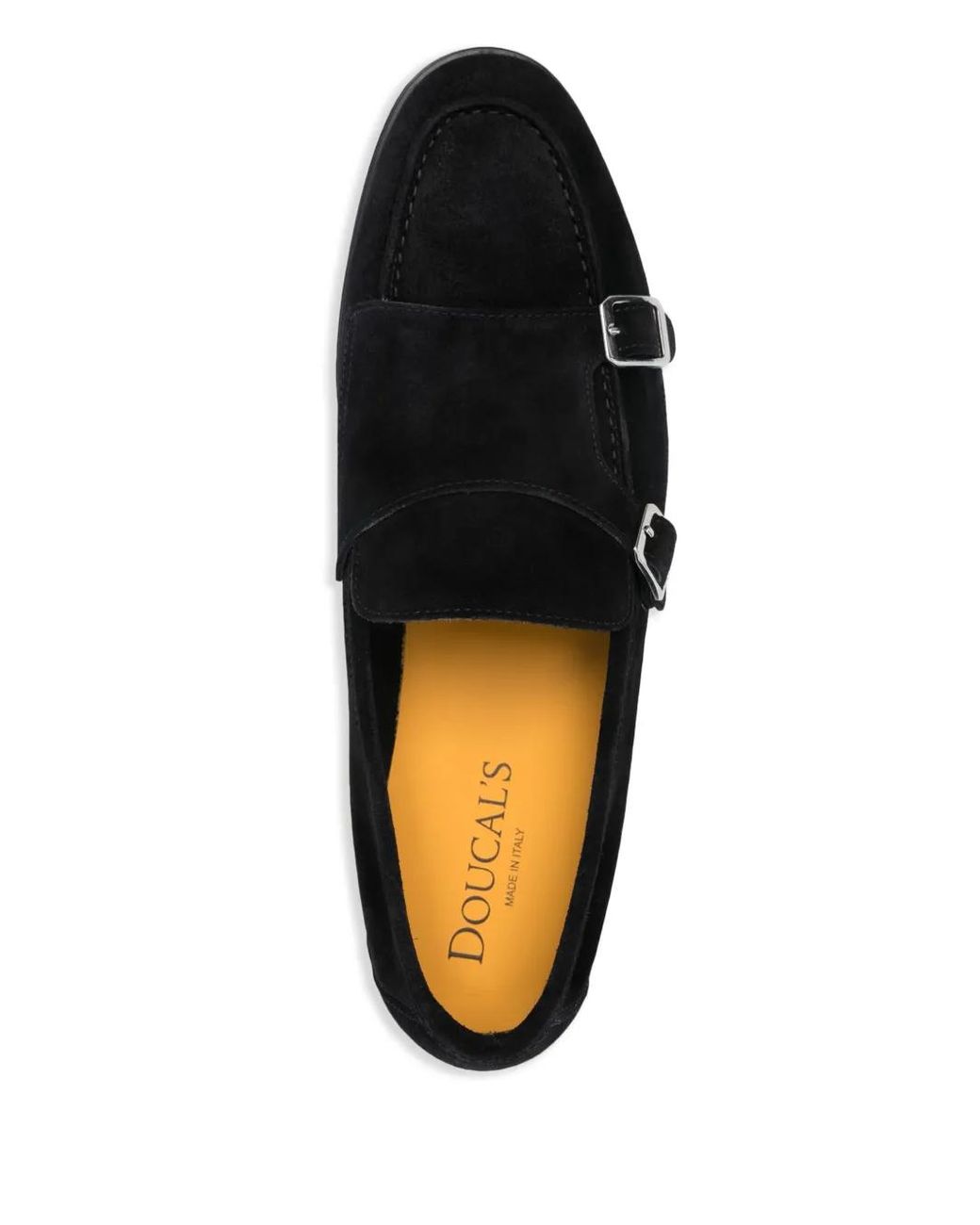 Doucal's Black Suede Monk Shoes for men