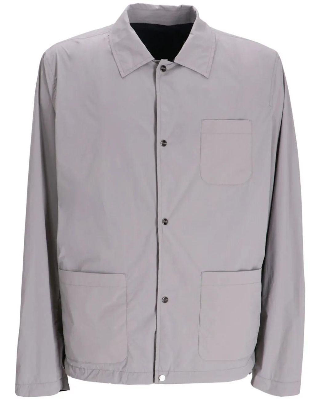 Herno Gray Reversible Shirt Jacket for men