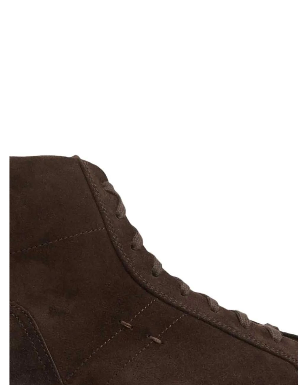 Henderson Brown Suede High-Top Trainers for men