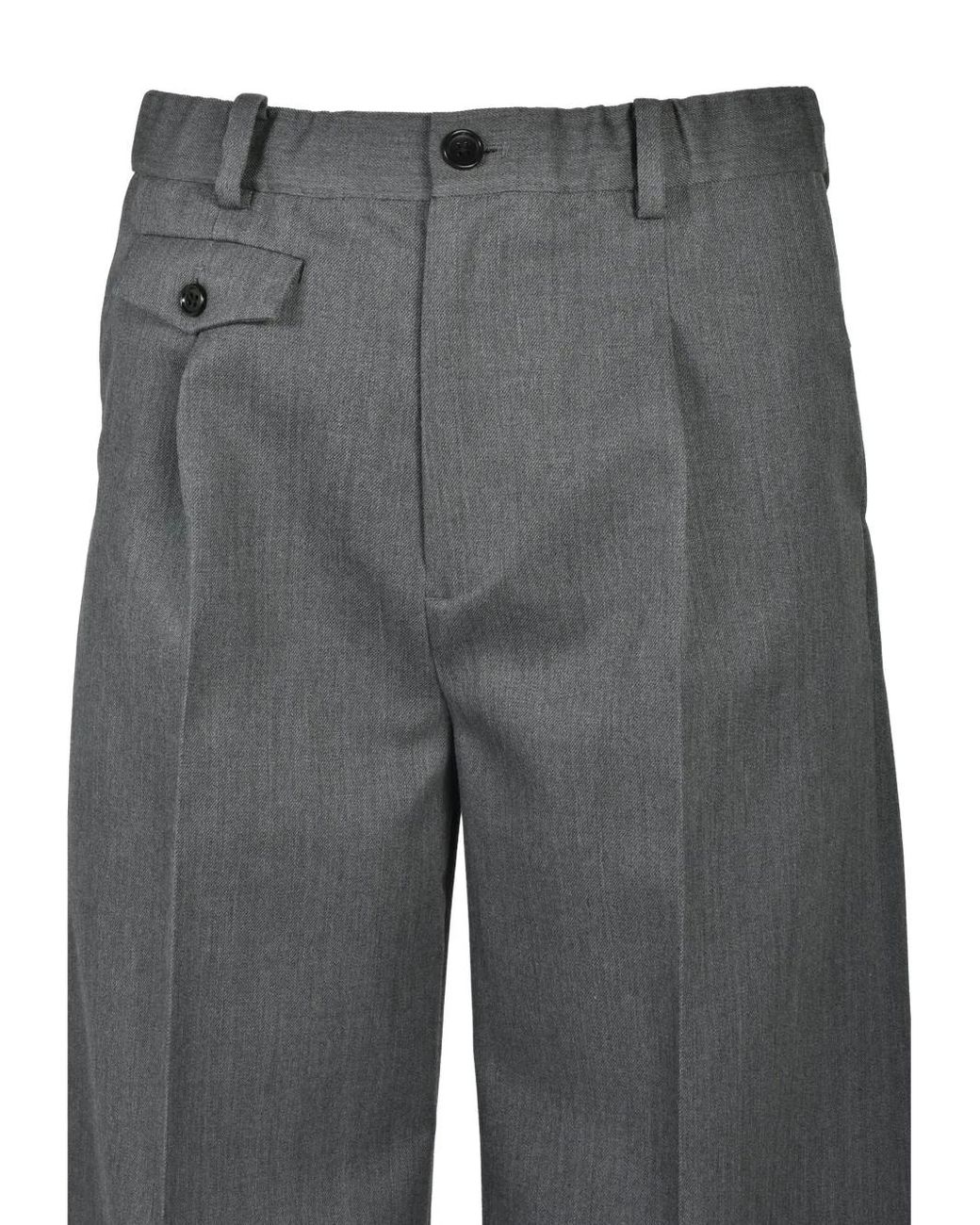 CEDARWOOD Gray Cities' Club Wide-Leg Wool Trousers for men