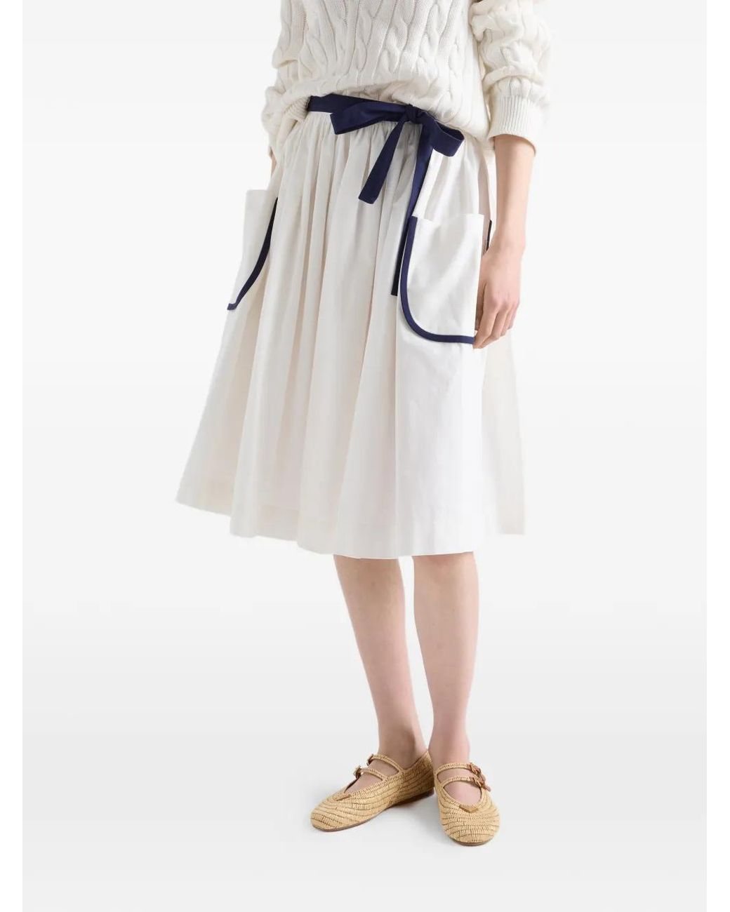 Prada Toile Rok in het White