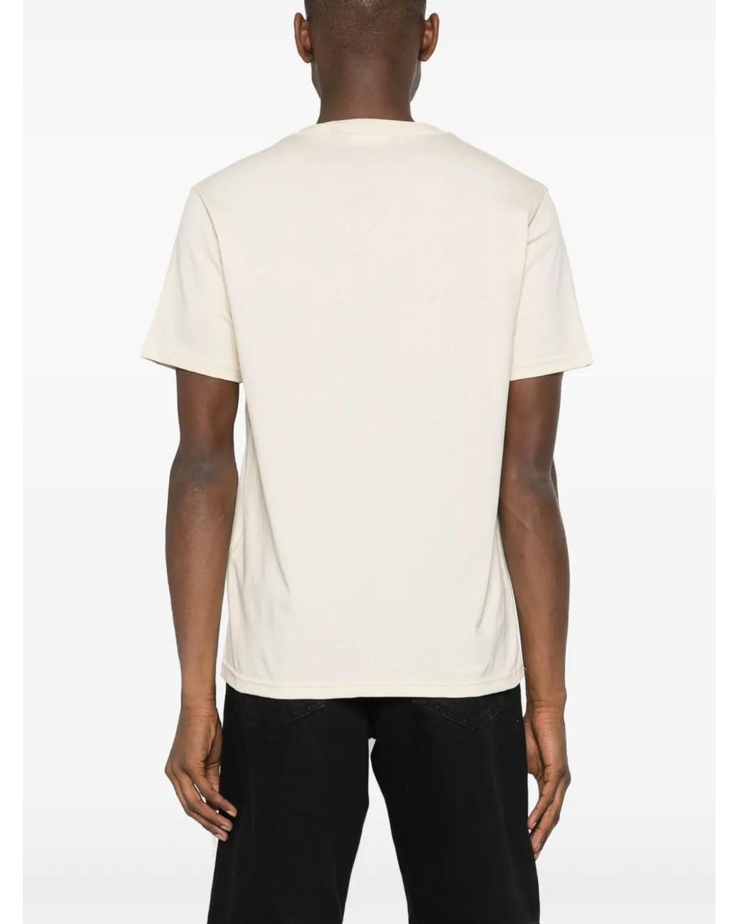 Gcds White Logo-Embroidered Cotton T-Shirt for men