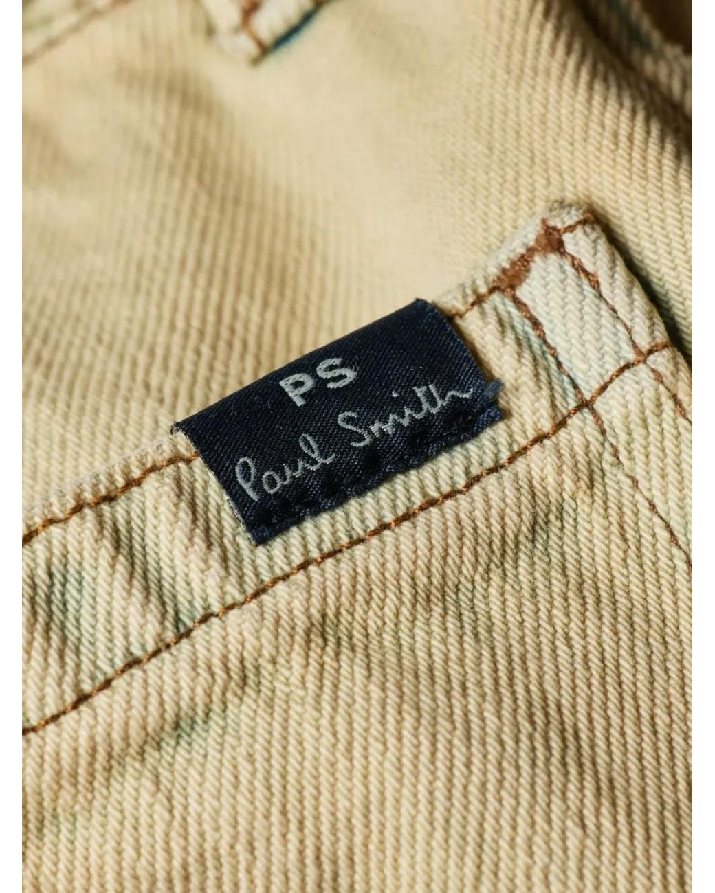 Paul Smith Natural Bleach-Wash Denim Shorts for men