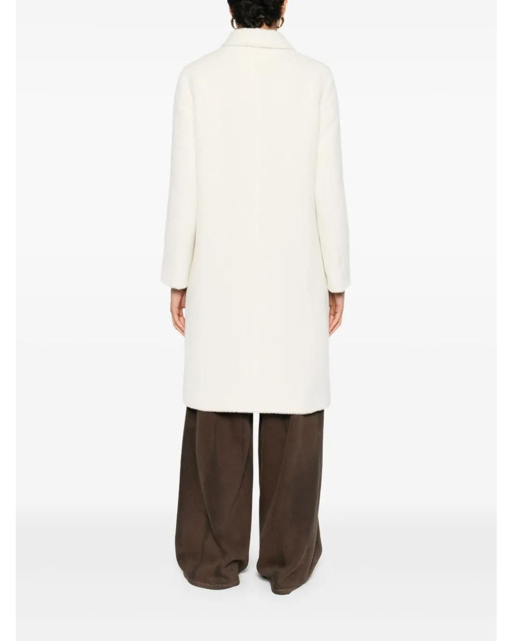 Cappotto Con Bottoni di Tagliatore in White