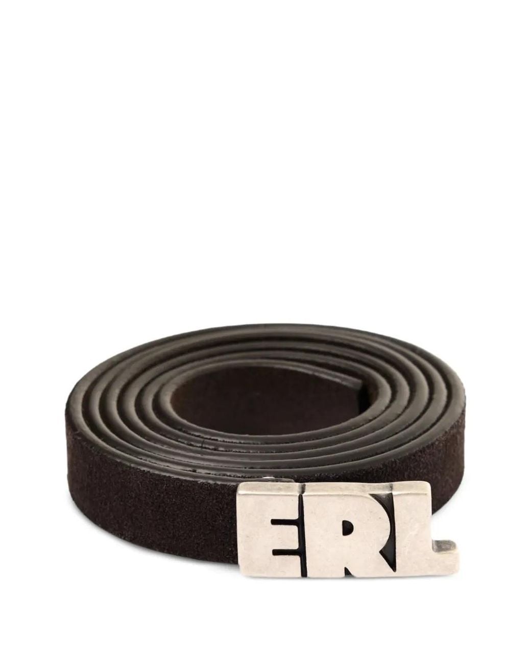 ERL Black Distressed Leather Belt