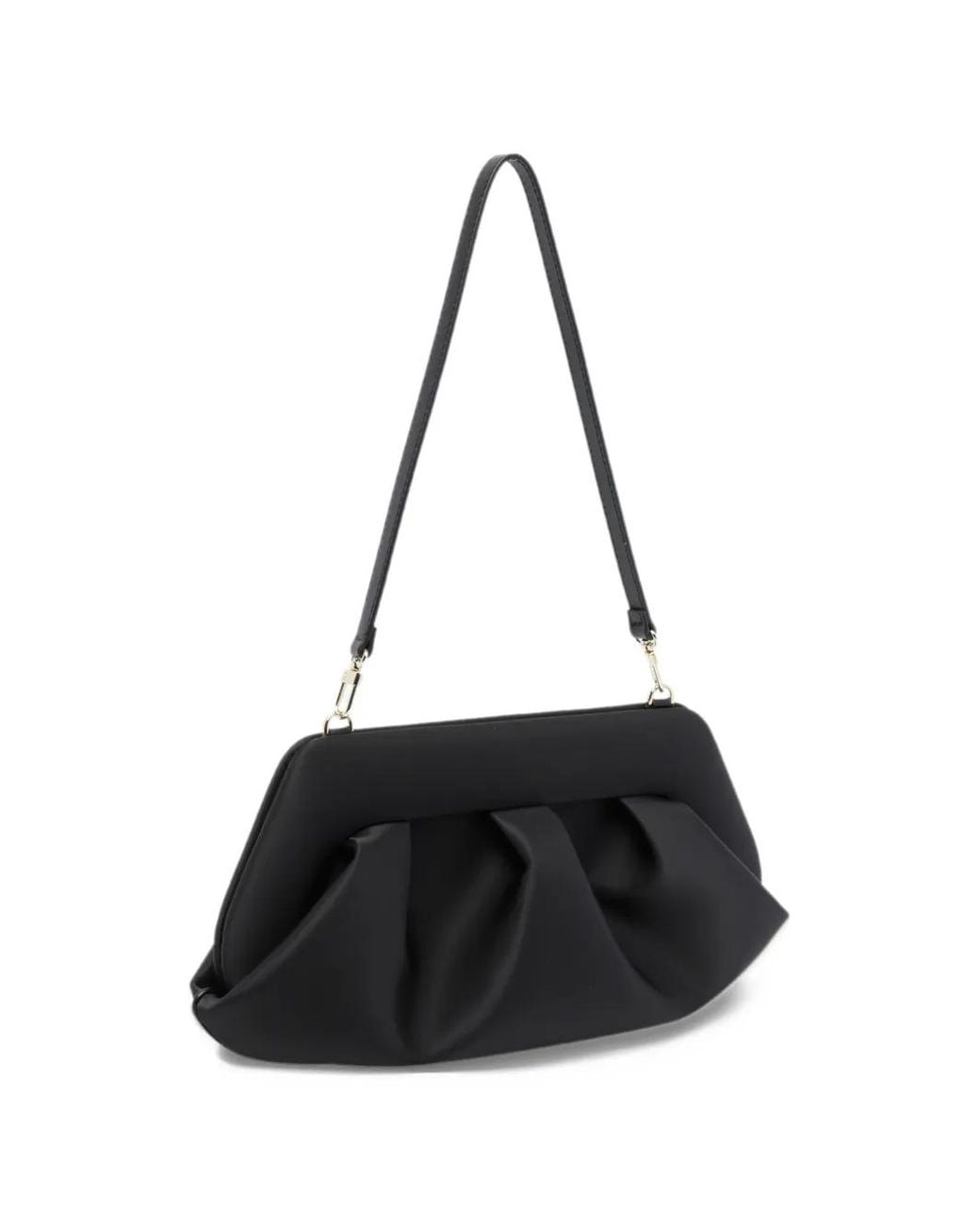 THEMOIRÈ Black Bios Ruched Shoulder Bag