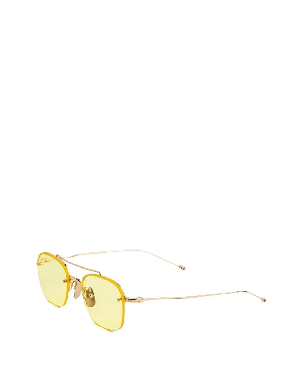 Thom Browne Metallic Pilot-Frame Sunglasses