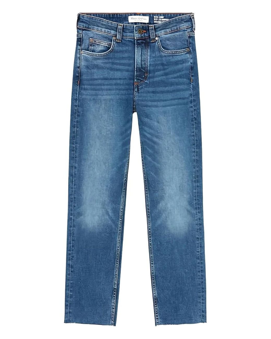 Marc O' Polo Blue Raw-Hem Jeans