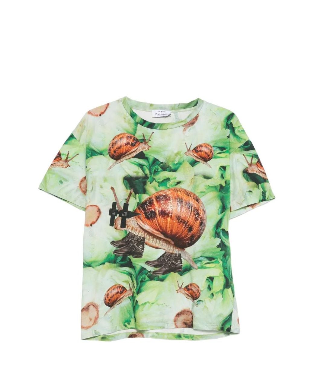 The Artistylist Green Snail-Print T-Shirt
