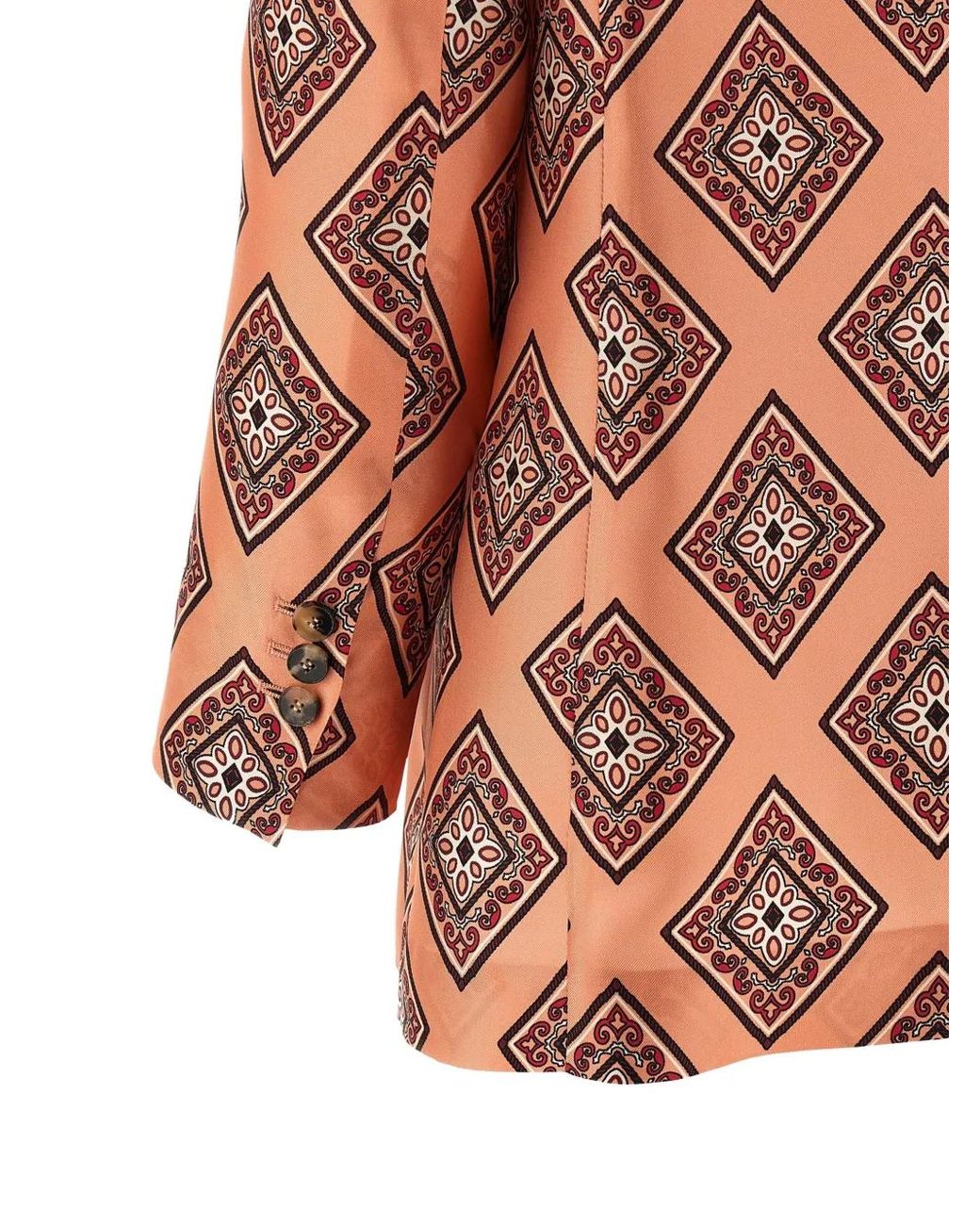 Alberto Biani Orange Patterned Blazer