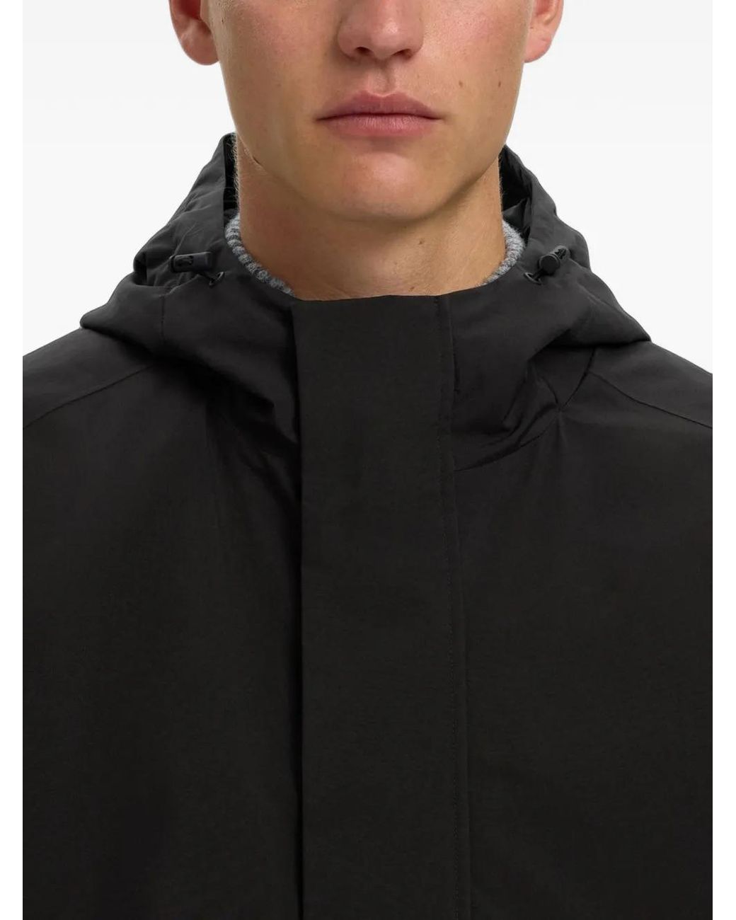 SELECTED Black Urban Tech Padded Jacket for men