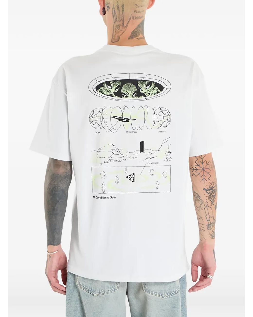 Nike White M Acg Mystery Lights T-Shirt for men